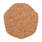 クレープ包装紙 3,000枚　未晒クラフト紙+PEラミ　LOVE(変形)　263×252mm　※北海道・四国・九州・沖縄・離島 送料別途