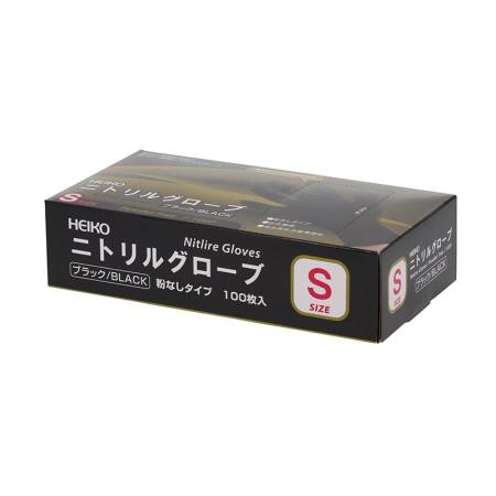 【欠品中11月入荷予定】　ニトリルグローブ　粉なし・ブラック・S　2,000枚　※沖縄・離島 送料別途