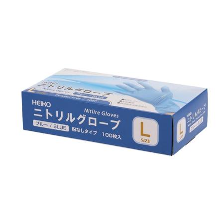 ニトリルグローブ　粉なし・ブルー・L　2,000枚　※沖縄・離島 送料別途