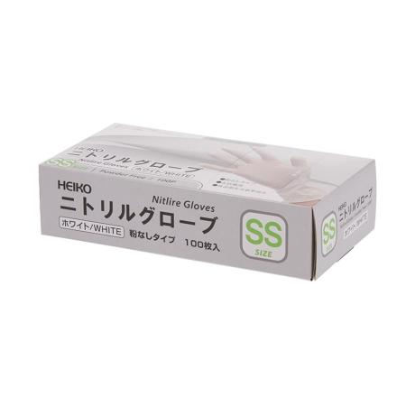 ニトリルグローブ　粉なし・ホワイト・SS　2,000枚　※沖縄・離島 送料別途