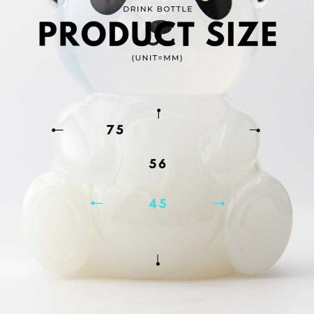 BMT-158｜ドリンクボトル パンダ 520ml 100個 フタ付き｜飲食店