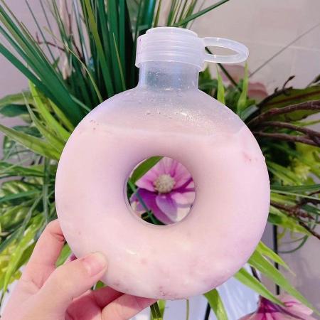BMT-160｜ドリンクボトル ドーナツ 510ml 100個 フタ付き｜飲食店用品