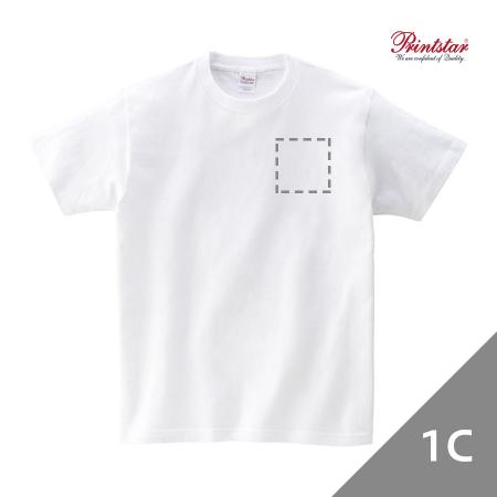 オリジナルTシャツ　シルク1色 《左胸1か所》 【データ入稿】