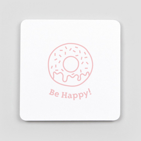 AOEQ-CS-026｜紙コースター角型 『ドーナツ』 90×90mm ※受注生産品