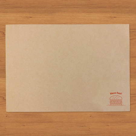 AOEQ-PM-011｜紙製ランチョンマット 『バーガー』 クラフト ※受注生産