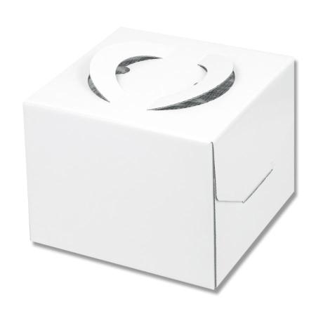 ホールケーキ箱(5号用)　キャリーデコ150ホワイト　専用トレー付 5号 50枚　※沖縄・離島 送料別途