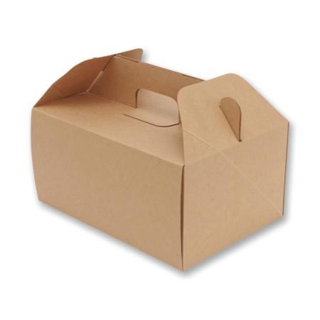 カットケーキ箱(6・7個用)　ネオクラフトキャリーBOX　L 100枚　※沖縄・離島 送料別途
