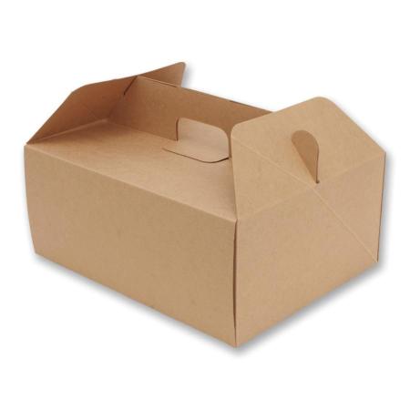 カットケーキ箱(8・9個用)　ネオクラフトキャリーBOX　LL 50枚　※沖縄・離島 送料別途