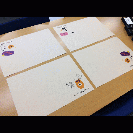 SS016-0008｜ハロウィングッズ ランチョンマット A3-8 1セット10枚入り