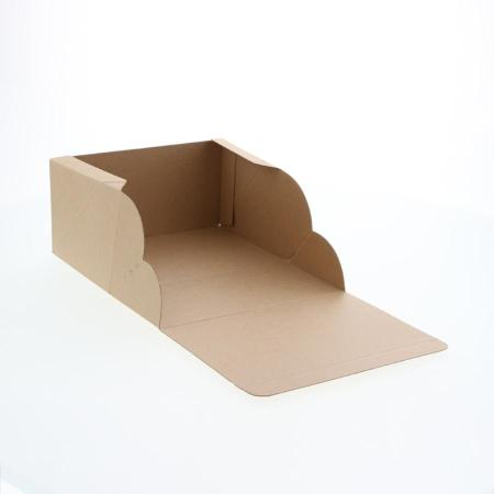 カットケーキ箱(4個用)　ネオクラフトケーキBOX　M 100枚　※沖縄・離島 送料別途