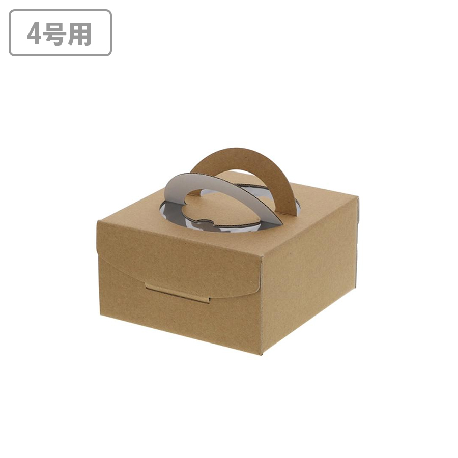 ホールケーキ箱(4号用) 手付きケーキ箱アントルメ 4号 100枚 ※沖縄・離島 送料別途