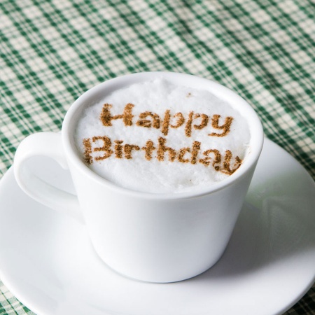 カフェアートステンシル　Happy Birthday 2　LAS-0028　4573169220283