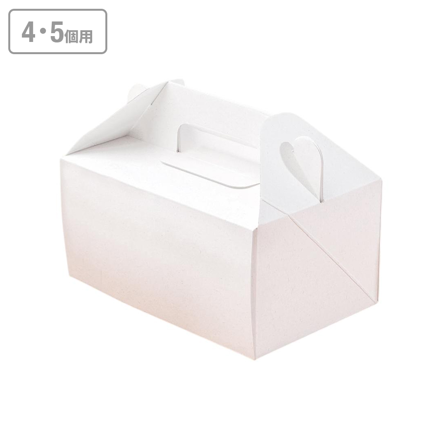 カットケーキ箱(4・5個用) エコパームキャリーBOX M 100枚 ※沖縄・離島 送料別途