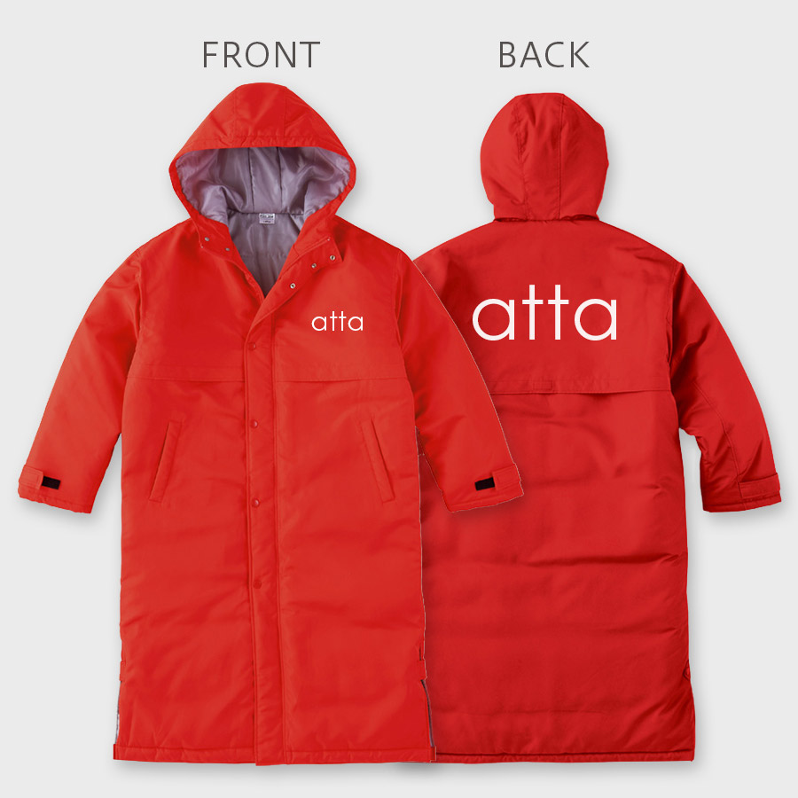 Aow 014 4 ベンチコート オリジナルプリント 1色 左胸1か所 背面1か所 データ入稿 飲食店用品 印刷通販のatta アッタ