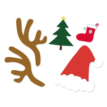 フォトプロップス クリスマスセットC サンタ変装4点セット 【写真の小道具・写真撮影を楽しむアイテム 】 PR-31