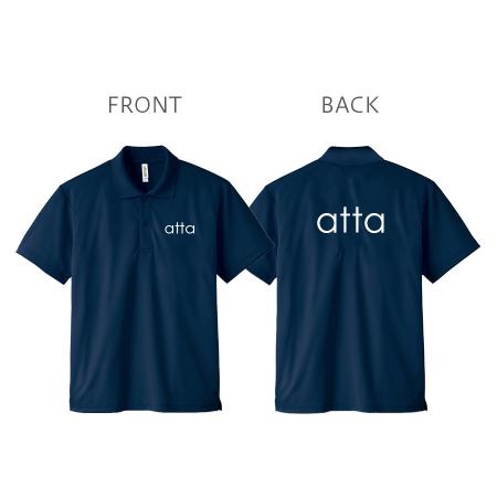 ドライポロシャツ　オリジナルプリント　シルク1色《左胸1か所+背中1か所》　【attaにおまかせ】