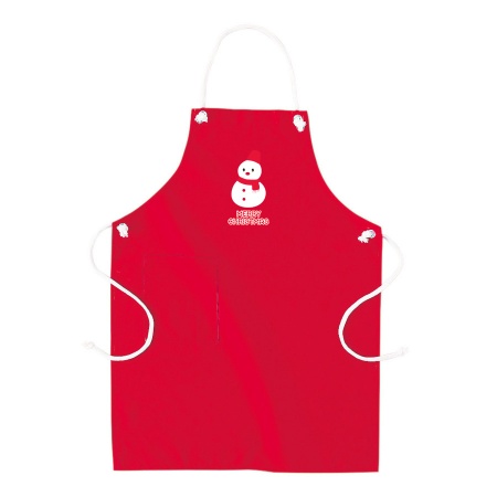 S0023-0005｜クリスマス エプロン 首掛けタイプ 赤・レッド 00018-CAP