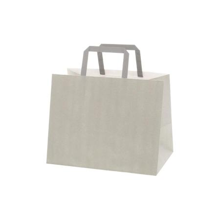 手提げ紙袋(平手)　Hフラットチャームバッグ　280-1 エコアッシュ 100枚　※沖縄・離島 送料別途