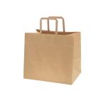 手提げ紙袋(平手)　Nフラットチャームバッグ　300-1 未晒無地 100枚　※沖縄・離島 送料別途