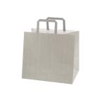 手提げ紙袋(平手)　Hフラットチャームバッグ　300-1 エコアッシュ 100枚　※沖縄・離島 送料別途