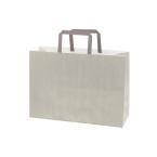 手提げ紙袋(平手)　Hフラットチャームバッグ　340-1 エコアッシュ 100枚　※沖縄・離島 送料別途