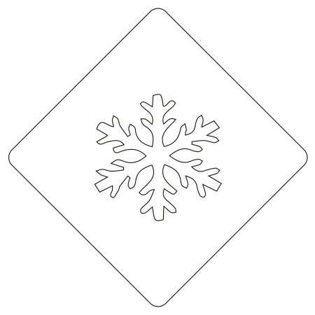 カフェアートステンシル　雪の結晶 1　LAS-0012　4573169220122