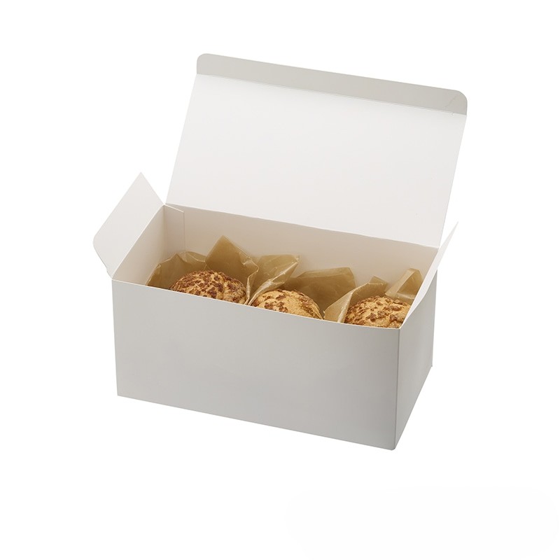 ドーナツ・シュークリーム箱 3・4個用 白S 100枚 ※沖縄・離島 送料別途