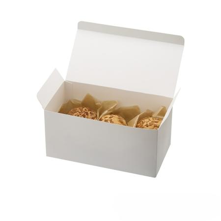 ドーナツ・シュークリーム箱　3・4個用　白S 100枚　※沖縄・離島 送料別途