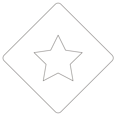 カフェアートステンシル　星　LAS-0002　4573169220023