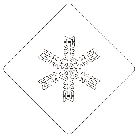 カフェアートステンシル　雪の結晶 3　LAS-0014　4573169220146