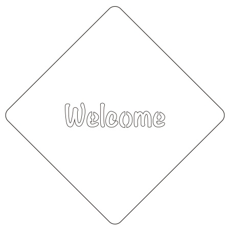 カフェアートステンシル　Welcome 1　LAS-0023　4573169220238