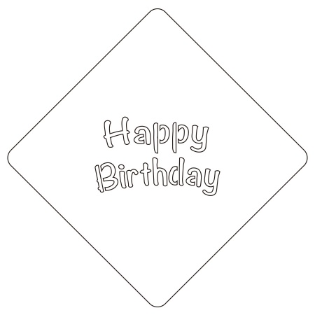カフェアートステンシル　Happy Birthday 2　LAS-0028　4573169220283