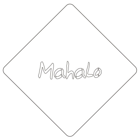 カフェアートステンシル　Mahalo　LAS-0045　4573169220450