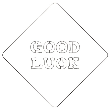 カフェアートステンシル　Good Luck　LAS-0048　4573169220481
