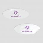 ステッカー 楕円A 透明PET【attaにおまかせ】