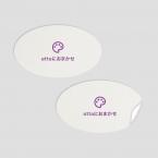 ステッカー 楕円B アート紙【attaにおまかせ】