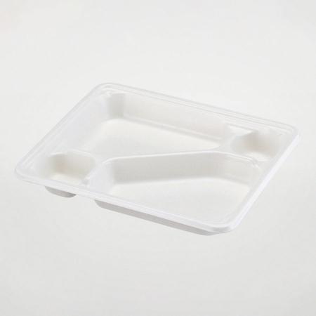 バガス容器(弁当)　本体のみ・300個　WB弁当24-20Cラミ　※電子レンジ可 ※北海道・沖縄・離島 送料別途