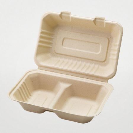 バガス容器(弁当)　250個　BBランチ240-150-2　※電子レンジ可 ※北海道・沖縄・離島 送料別途