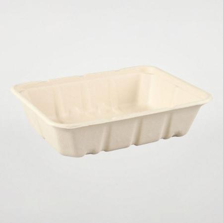 バガス容器(弁当)　本体のみ・400個　BBボックス本体　※電子レンジ可 ※北海道・沖縄・離島 送料別途