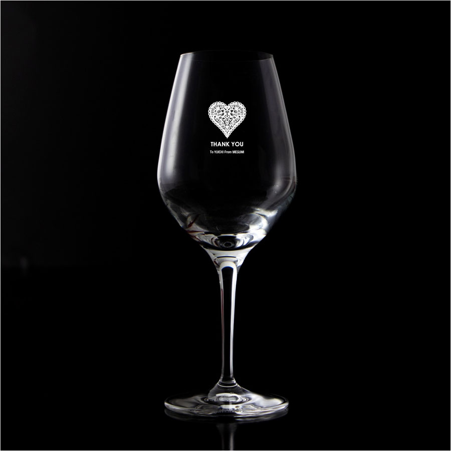 Aon 014 オーセンティス 白ワイングラス オリジナル彫刻 サンドブラスト 完全データ入稿 飲食店用品 印刷通販のatta アッタ