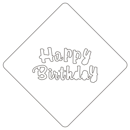 カフェアートステンシル　Happy Birthday 3　LAS-0101　4573169221020