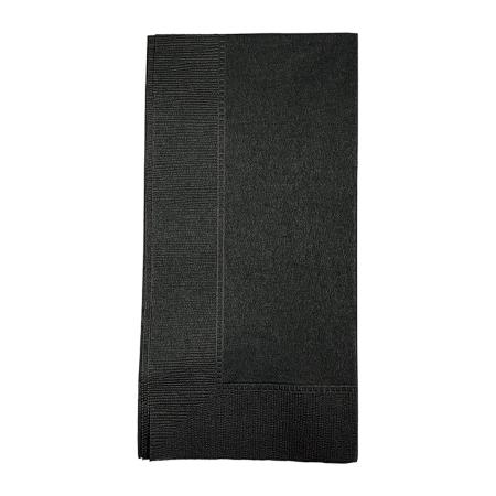 ひざ掛けナプキン　8折 2プライ 445×445mm　ブラック 2,000枚　※北海道・沖縄・離島 送料別途 ※個人宅配送不可