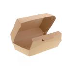 未晒ランチボックスM　300個　210×125×80mm　ノンフッ素ネオクラフト　※沖縄・離島 送料別途