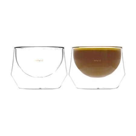 EQ断熱ガラス　ダブルウォールグラス　200ml ラテグラス2個セット　KRUVE(クルーヴ)IMAGINE Milk Glasses ※沖縄・離島 送料別途