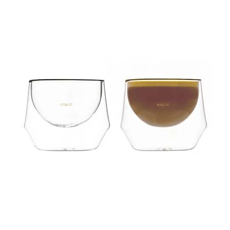 EQ断熱ガラス　ダブルウォールグラス　150ml ラテグラス2個セット　KRUVE(クルーヴ)IMAGINE Milk Glasses ※沖縄・離島 送料別途